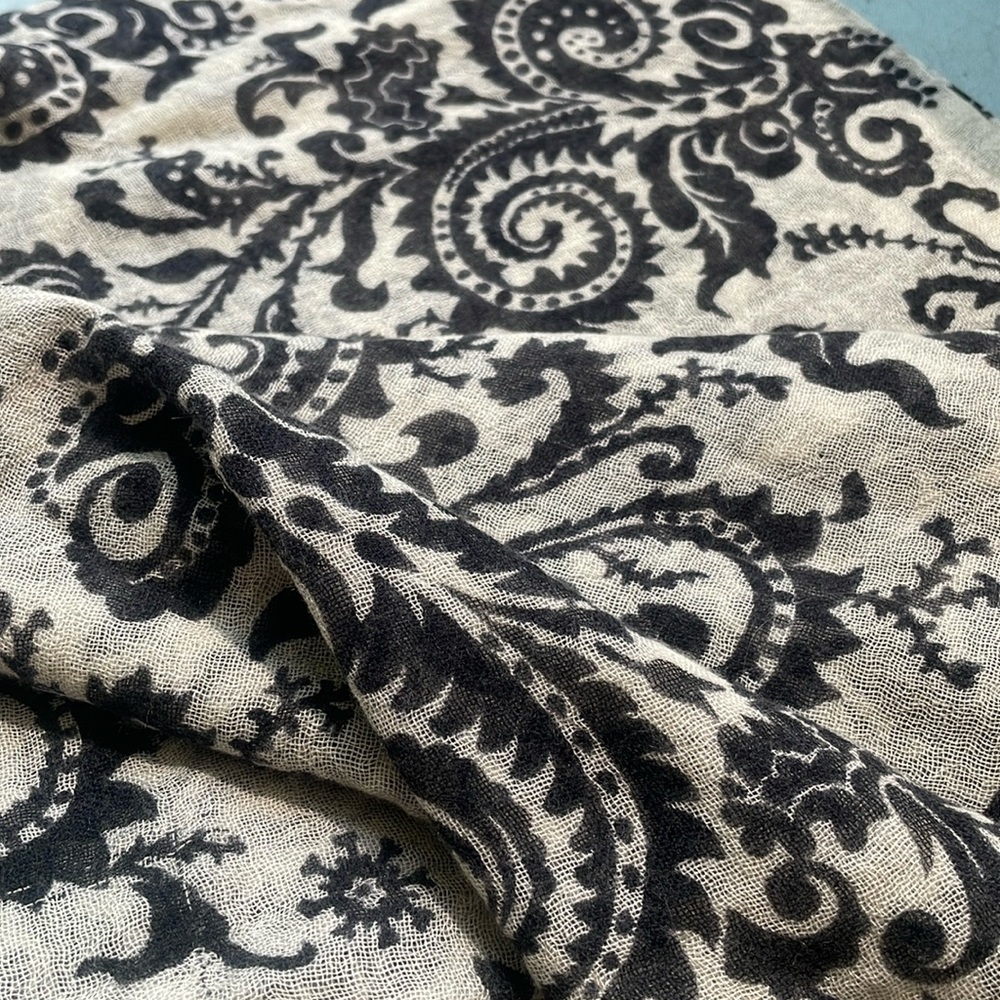 Chan Luu fringed cashmere and silk scarf
